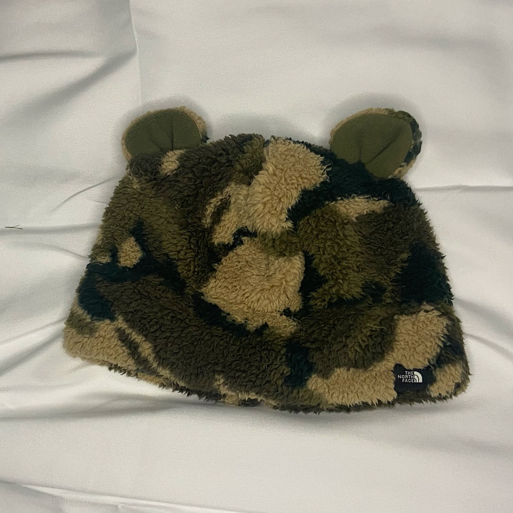 The North Face infant toddler beanie camo bear ears